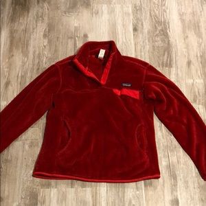 Women’s red Patagonia pullover